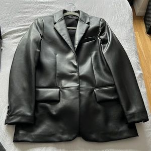 Zara Leather Blazer